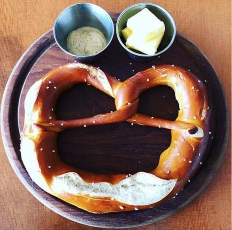 pretzel with toppings